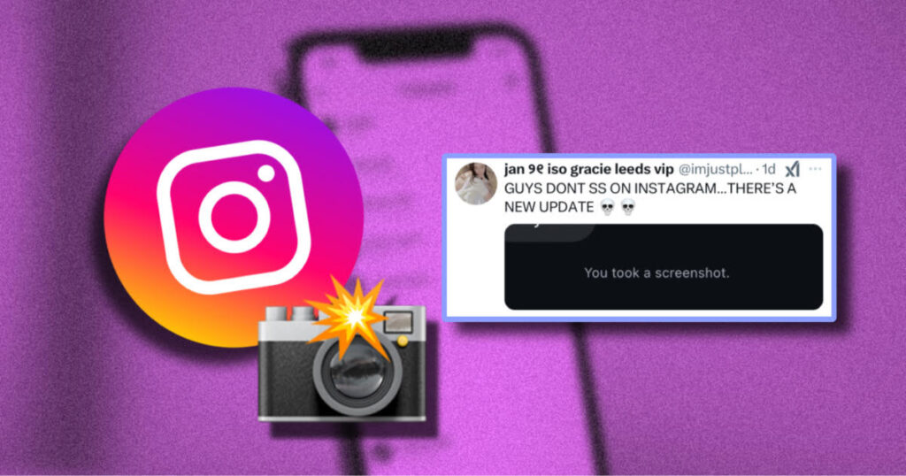 Instagram screenshot messages