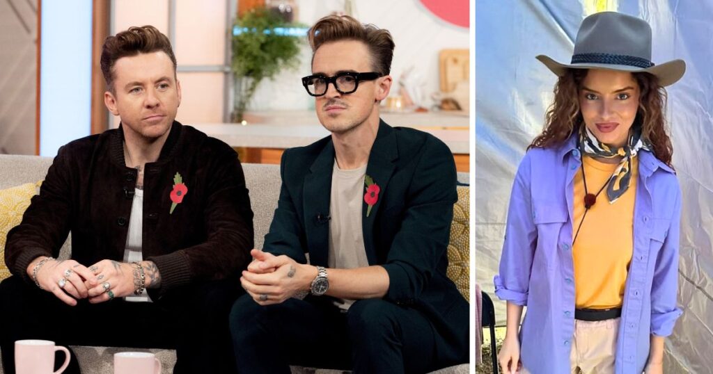 tom fletcher danny jones maura higgins mcfly brits brit awards 2024 party kiss