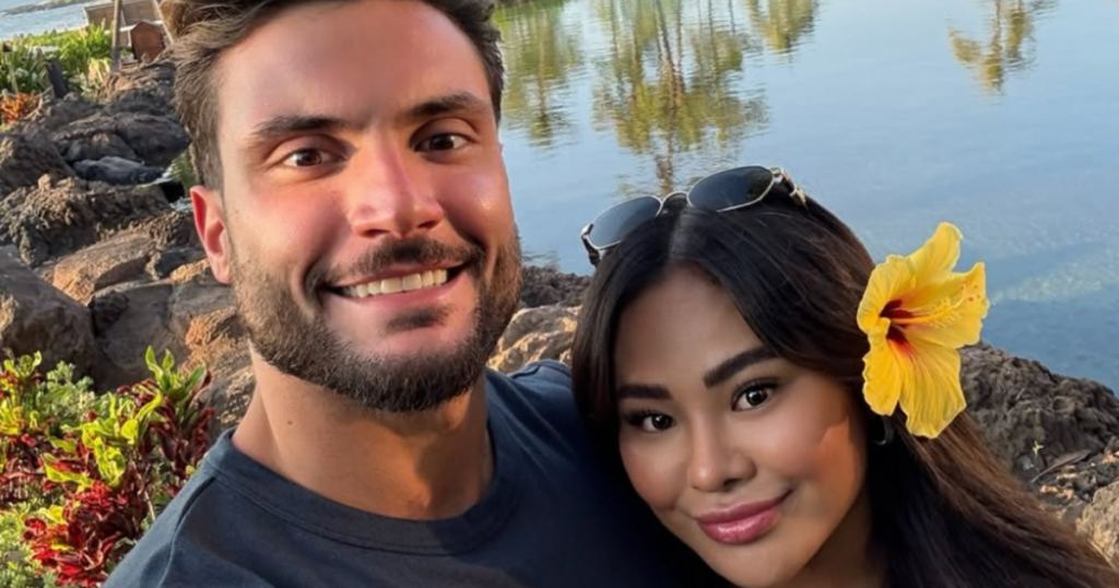 Davide with his new girlfriend