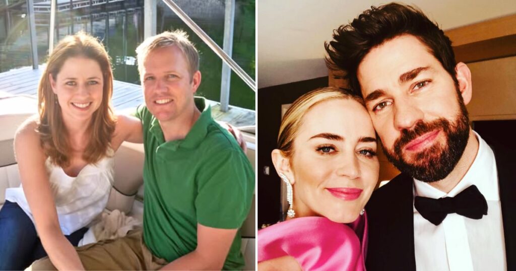 the office us cast real love lives jenna fischer and lee something john krasinski emily blunt