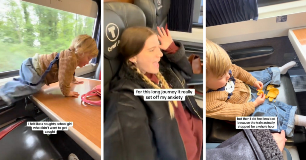 Influencer took child into first class on train