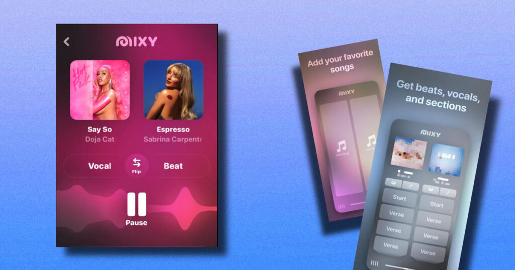 Mixy song mashup app