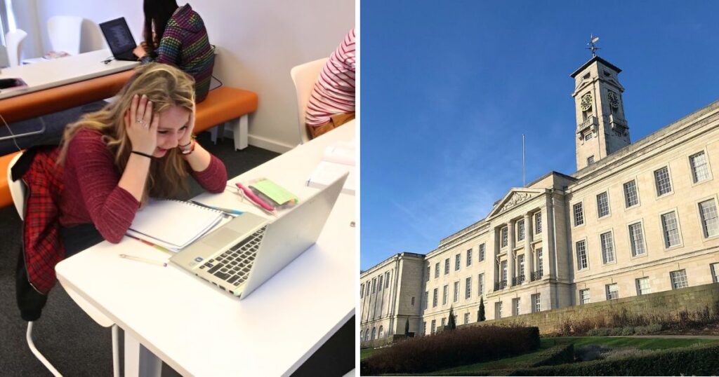 university of nottingham and someone pretending to do an exam