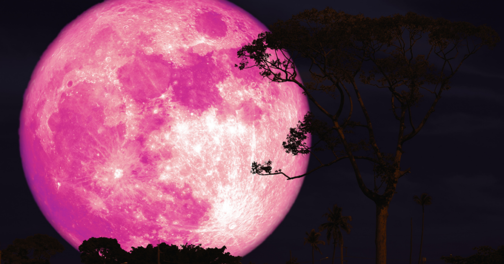strawberry moon visible tonight