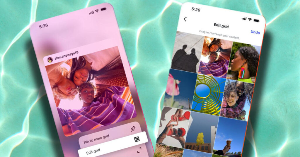 Instagram grid feature