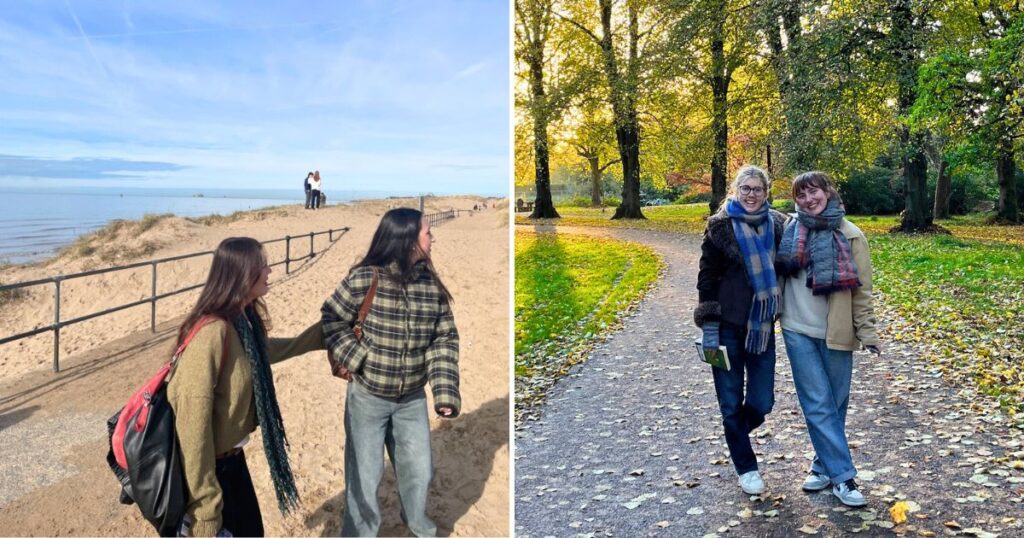 university of liverpool students and cardiff university students in lovely outside places that are giving sustainability