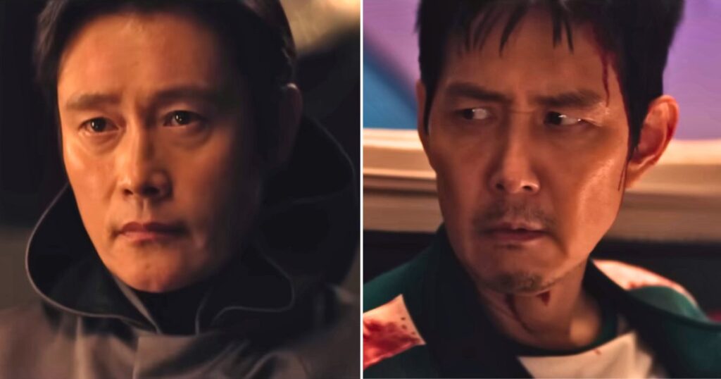 gi hun and the front man from netflix's squid game