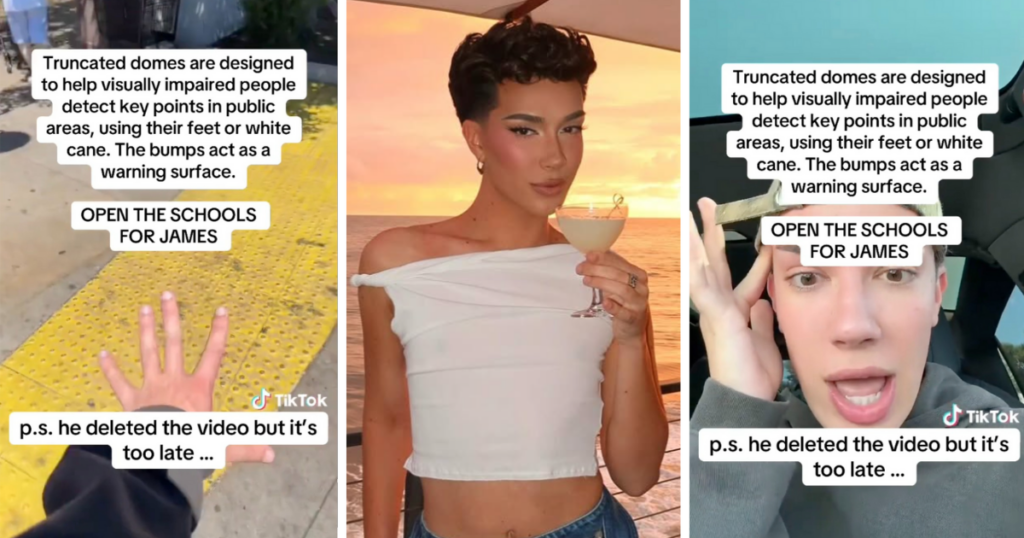 James Charles paving video