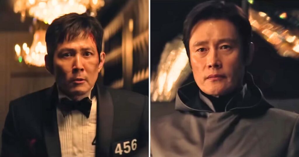 gi-hun and the front man in season three of netflix's squid game