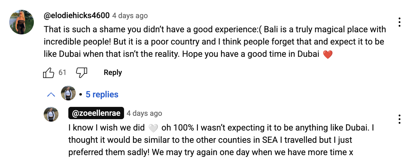 zoe ellen rae comments