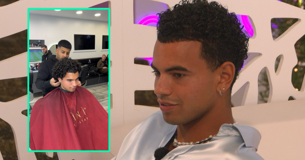 Harrison from Love Island 2025 with long hair