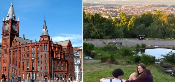 the university of liverpool plus some university of bristol students in a nice park maybe clifton down but dont quote me on that