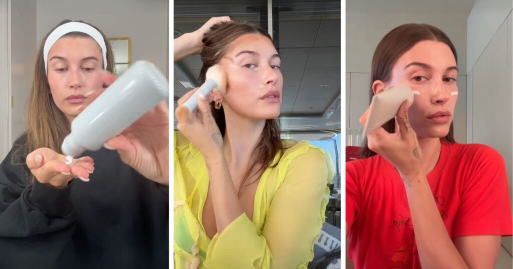 hailey bieber beauty routine