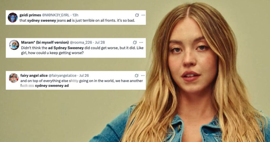 sydney sweeney wearing some jeans for that ad