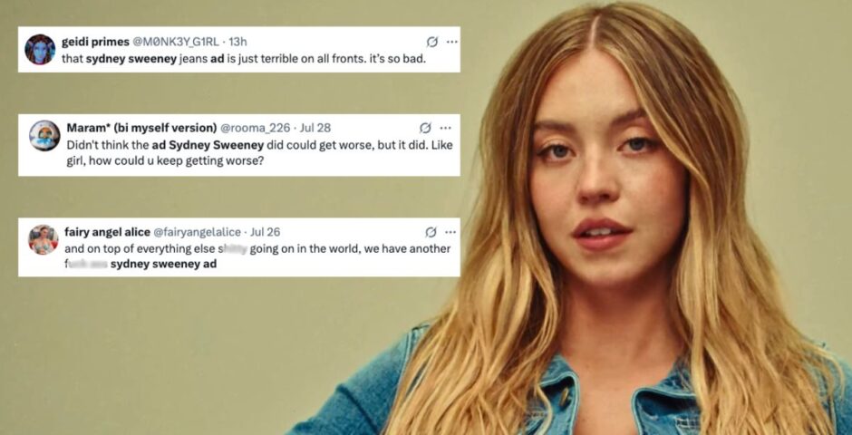 sydney sweeney wearing some jeans for that ad