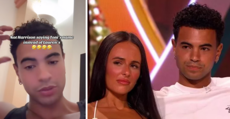 Love Island 2025 star Harrison says Toni in live video