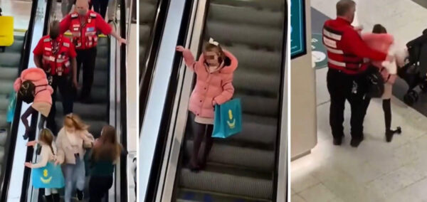 pink jacket girl Manchester Arndale