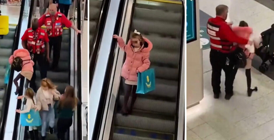 pink jacket girl Manchester Arndale