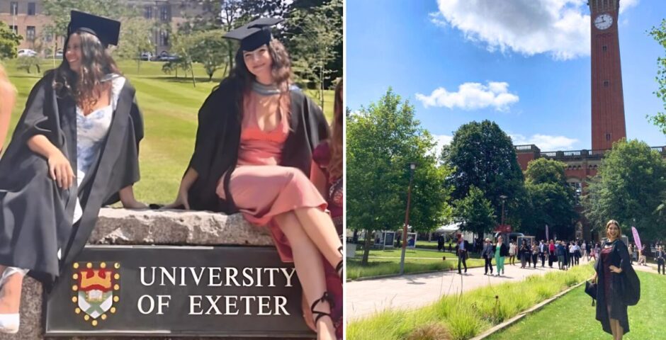 university of birmingham and university of exeter students graduating