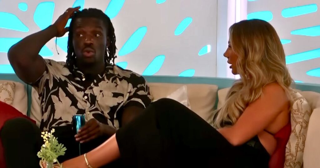 love island dejon and also meg in the villa