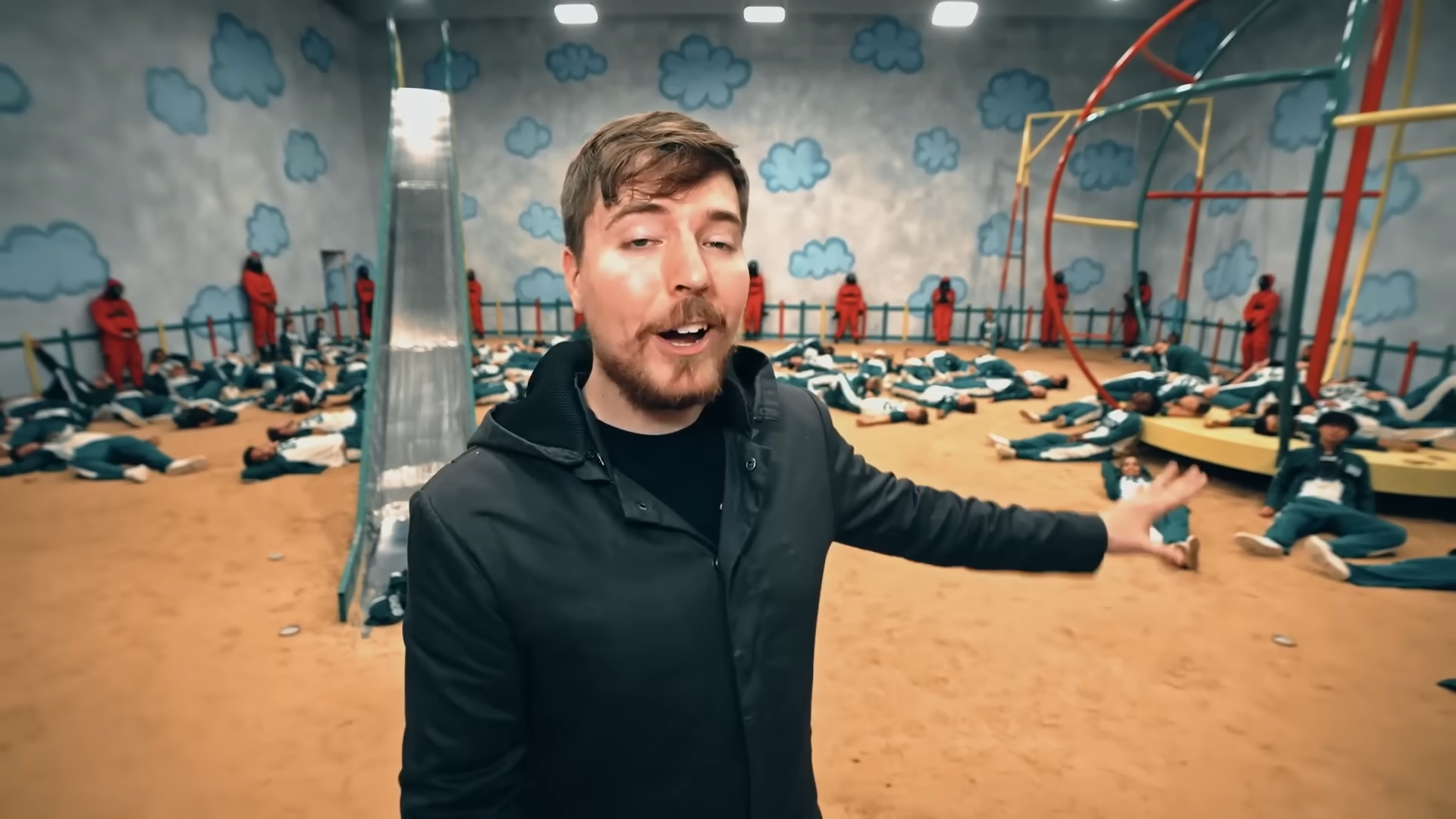 Mr Beast and his Squid Games recreation(Image via YouTube)