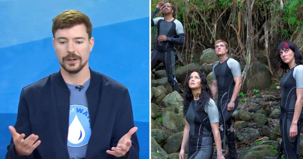 mr beast, and then katniss and co in the hunger games catching fire