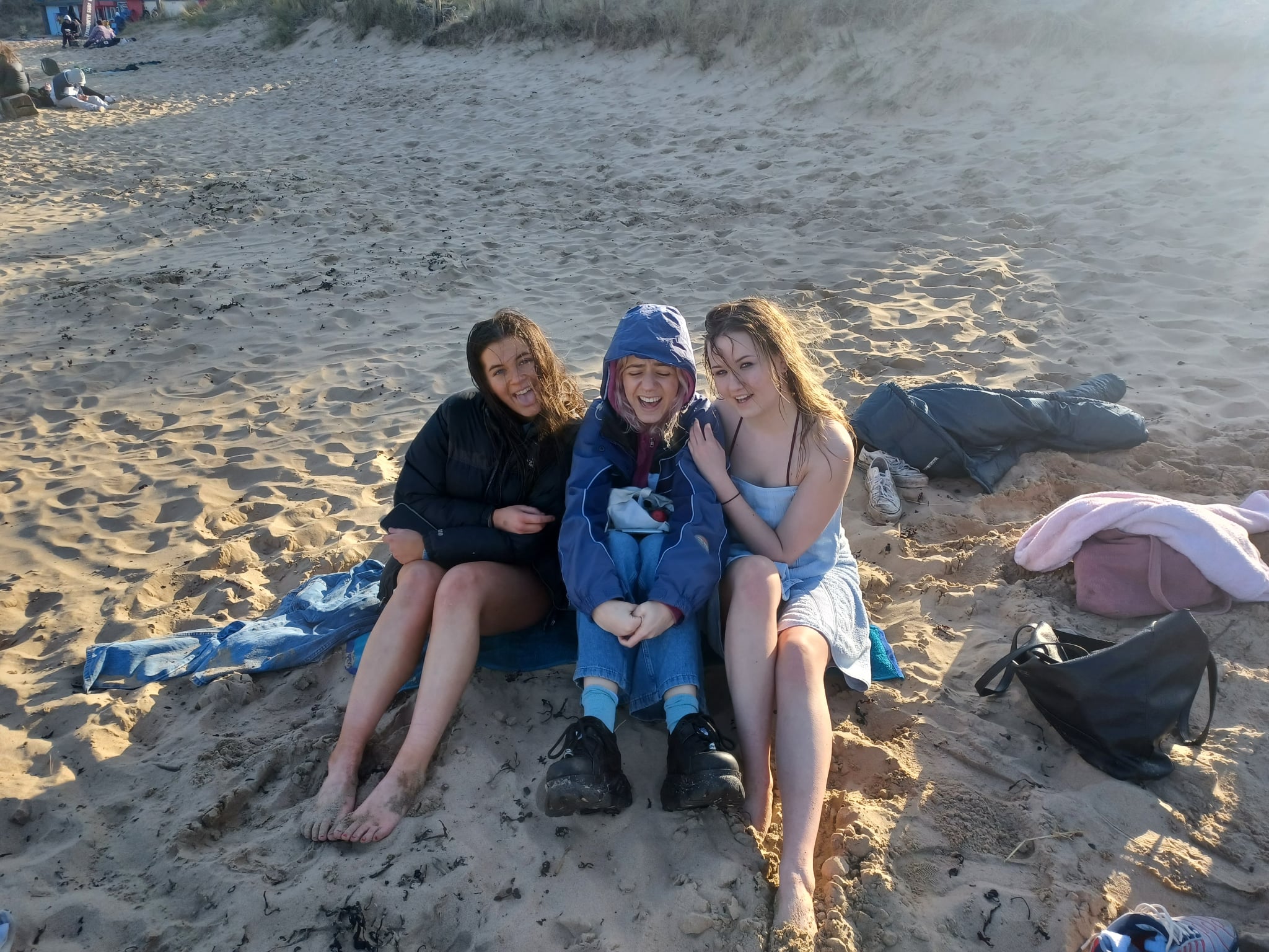 newcastle university students at the beach