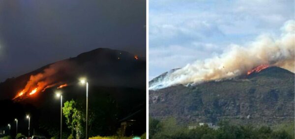 the fire on arthur's seat in edinburgh