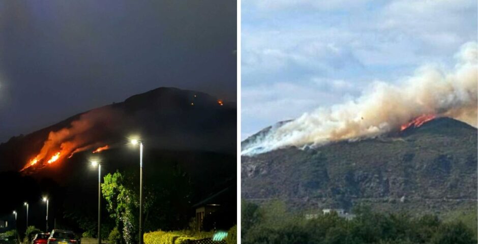 the fire on arthur's seat in edinburgh