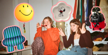 some uk uni students in a room with items from the urban outfitters uni essentials list
