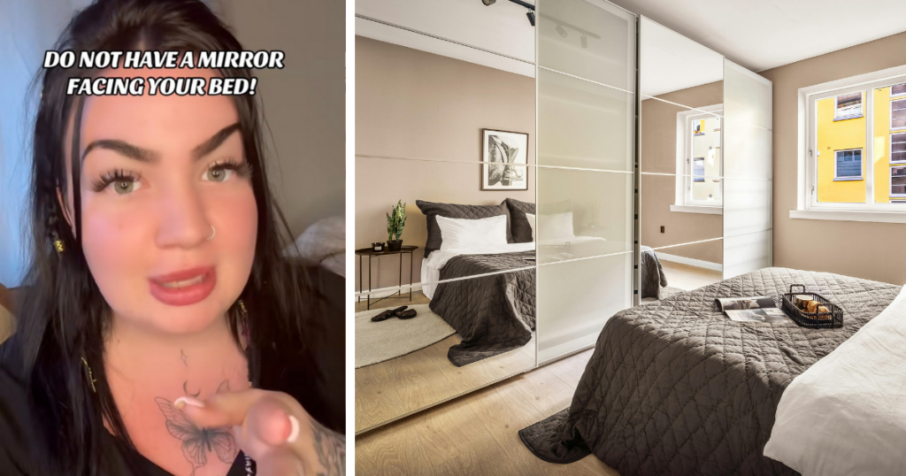 mirror facing your bed