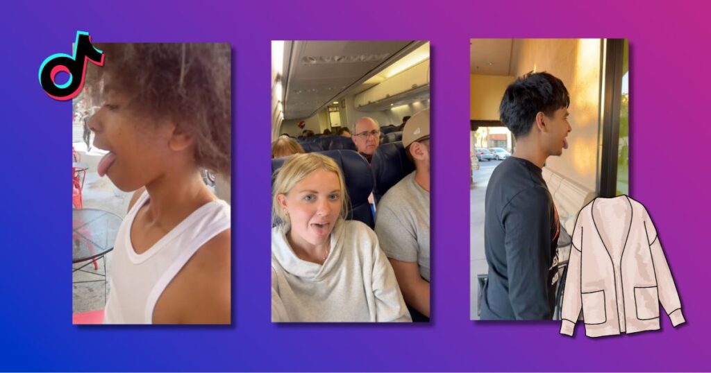 pink cardigan tiktok trend