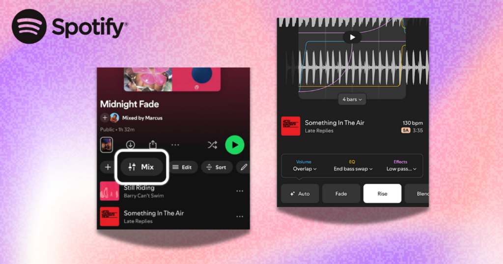 Spotify new playlist mix feature