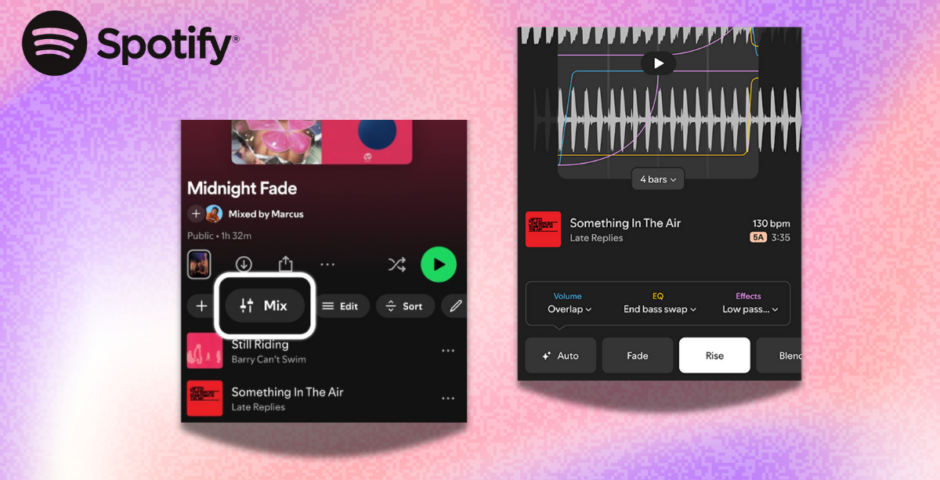 Spotify new playlist mix feature
