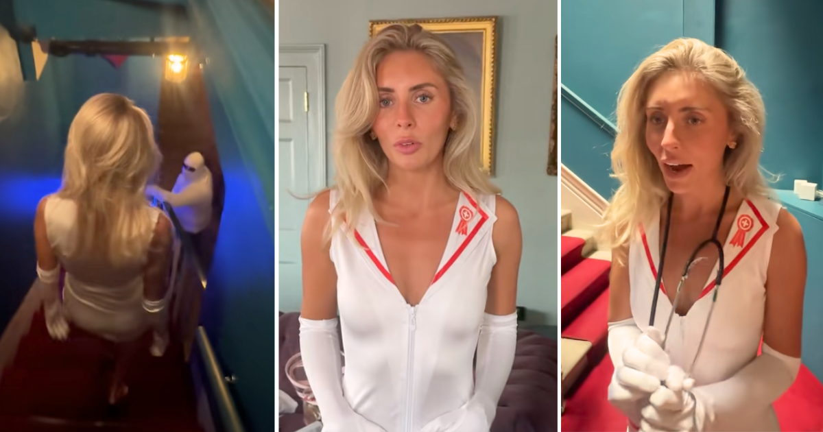 Bonnie Blue shares clips from nurse event featuring gross men