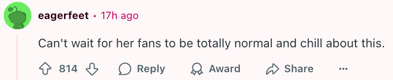 taylor travis engagement reddit comment