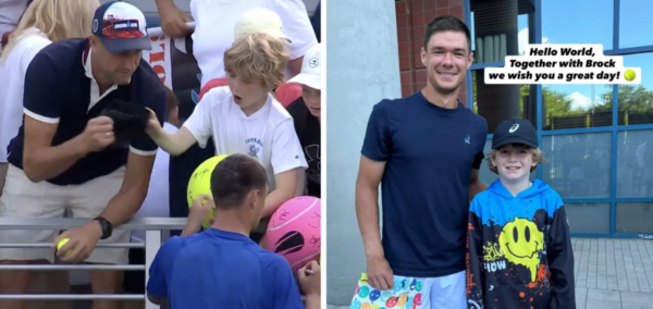 US Open Tennis player speaks out young boy cap