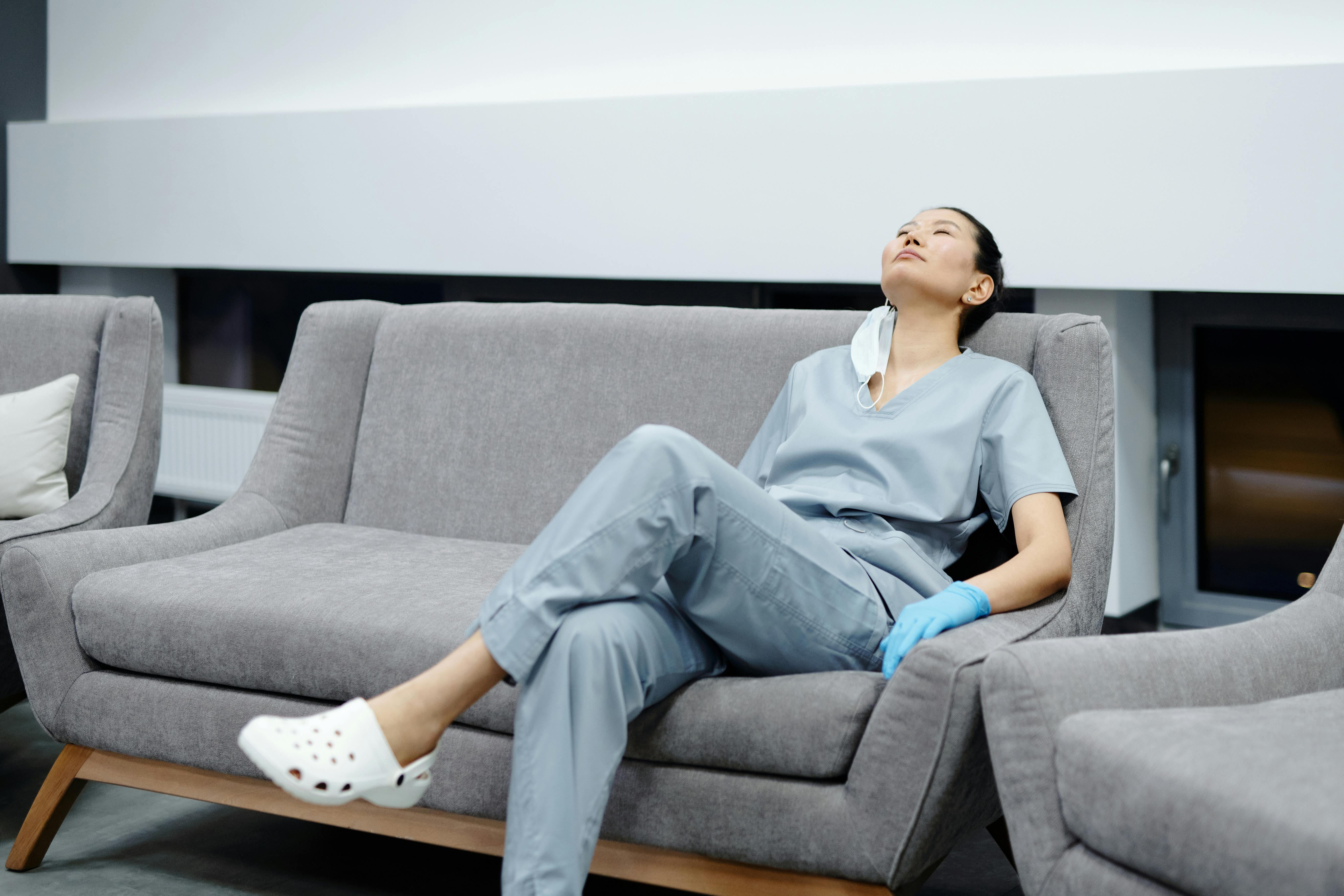 An NHS doctor suffering from burnout