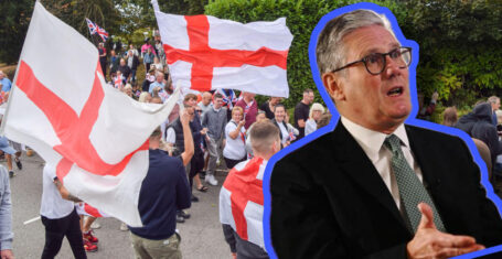 Keir Starmer flags