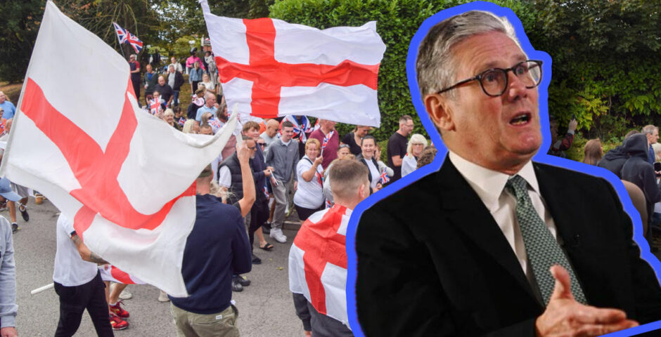 Keir Starmer flags