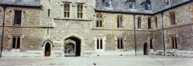 winchester college courtyard an expensive uk private school