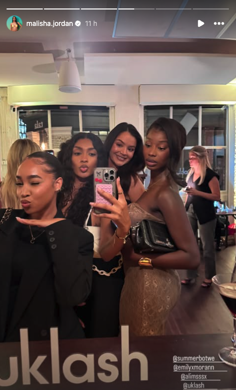 a load of love island 2025 girls at a brand event