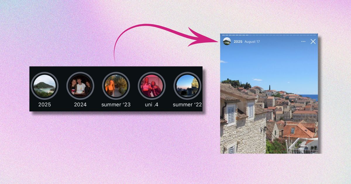 instagram highlights reverse order