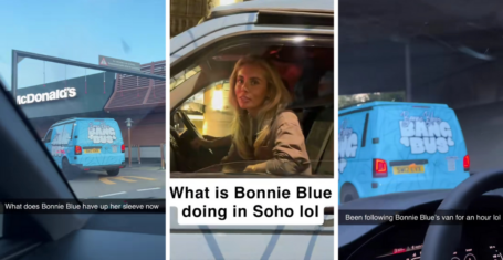 Bonnie Blue bang bus for Freshers