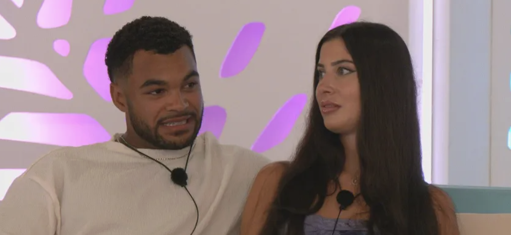 Yasmin and Jamie on Love Island 2025