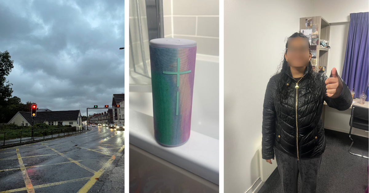 A Cardiff road, a portable speaker and a 2025 Cardiff fresher