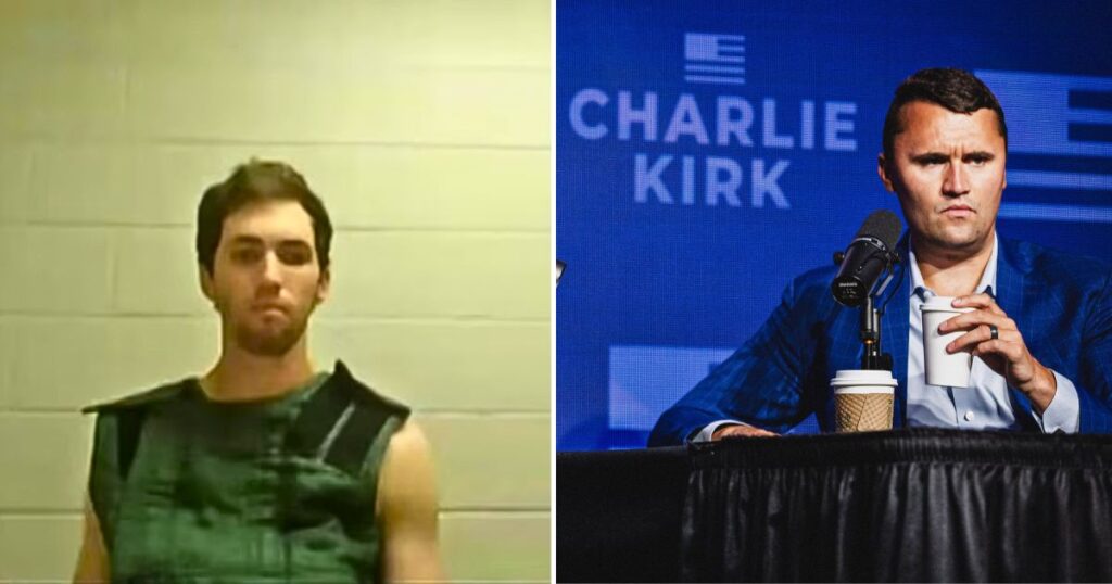 charlie kirk and tyler robinson who has been accused of shooting him