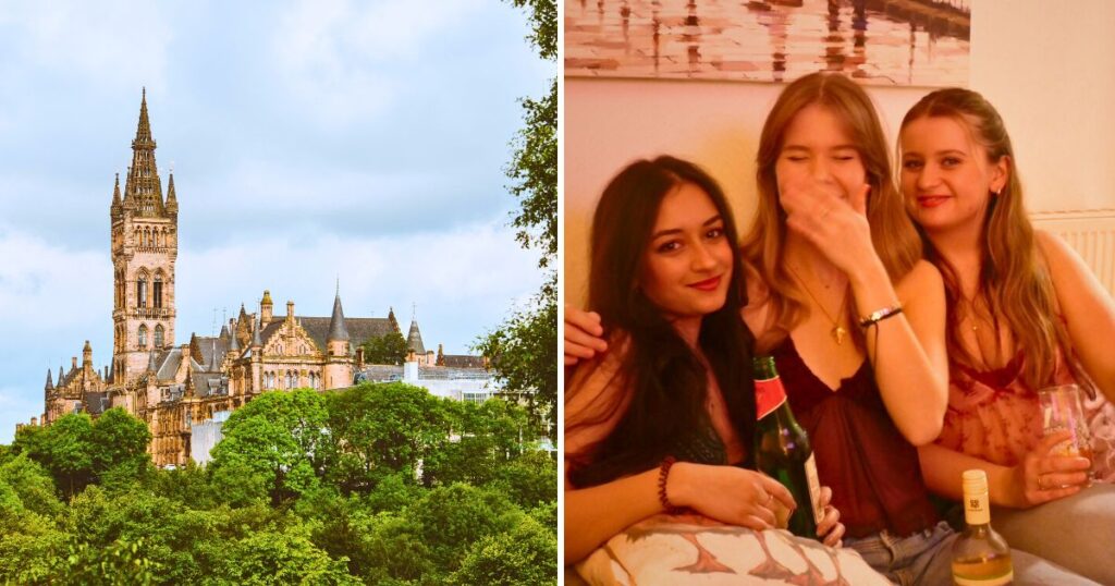 the university of glasgow (a russell group that did get worse) and some russell group uni students from the uni of exeter actually looking shocked