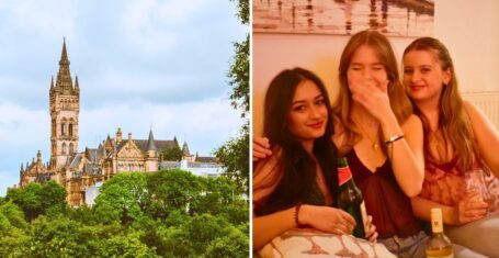 the university of glasgow (a russell group that did get worse) and some russell group uni students from the uni of exeter actually looking shocked
