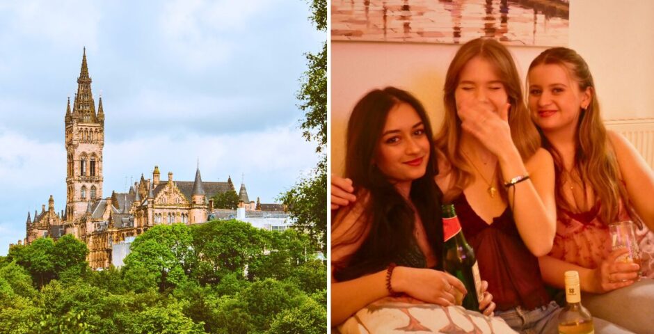 the university of glasgow (a russell group that did get worse) and some russell group uni students from the uni of exeter actually looking shocked